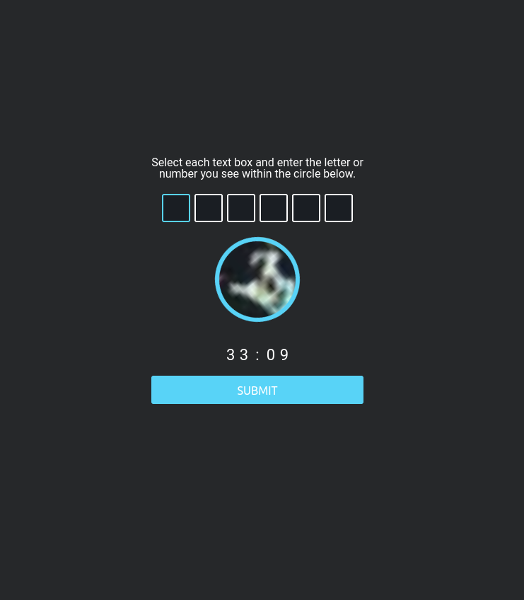 CAPTCHA challenge